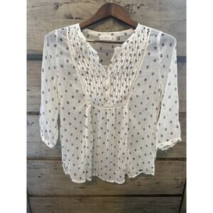 Abercrombie & Fitch Prairie Babydoll Y2K Floral Tunic Sheer Medium Cottage